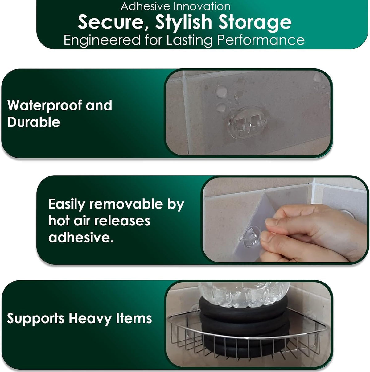 shower-caddy-adhesive-replacement-sticker-shower-adhesive-strip-adhesive-hook-bathroom-storage-shelf-organizer-sticker-transparent-2-packs-2-flat-hook