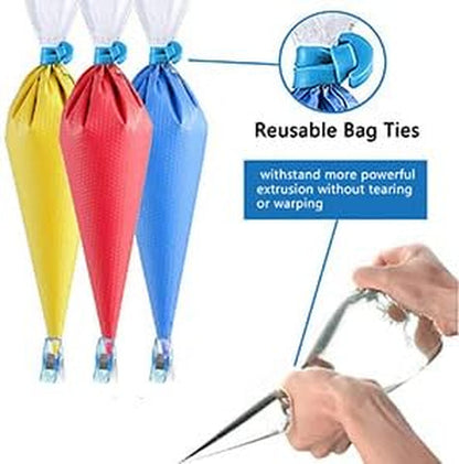 100 Pieces Piping Bags Disposable - Tipless Piping Bags | Pastry Bags | Icing Piping Bags | Frosting Bags for Cake Cookies Baking Decorating5