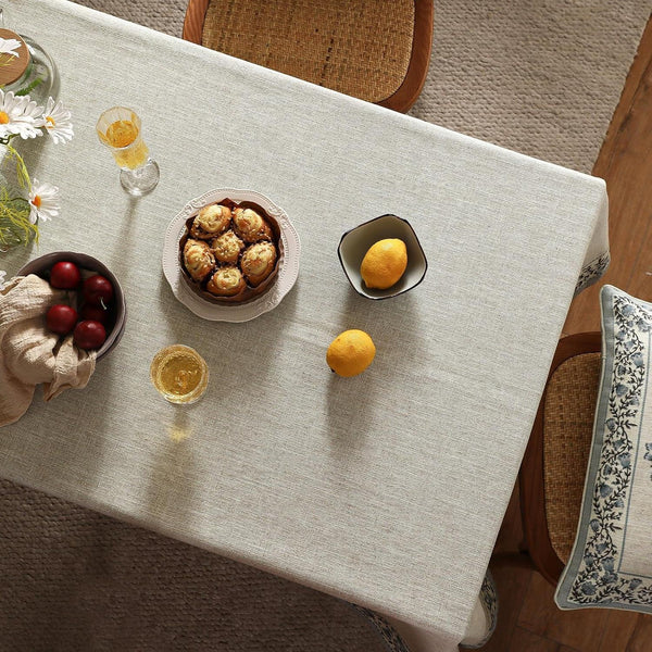 Designer Linen Small Square Tablecloth,55"X55"-Segerman B8
