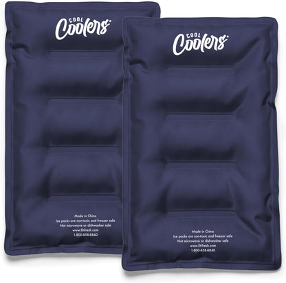 Cool Coolers by  XL Soft Ice Packs for Coolers & Lunch Bags, 2Pk | Long-Lasting, Large Reusable Freezer Packs, Bpa-Free, Flexible Lunch Box Ice Packs for Work, School, Breastmilk, & Beach1