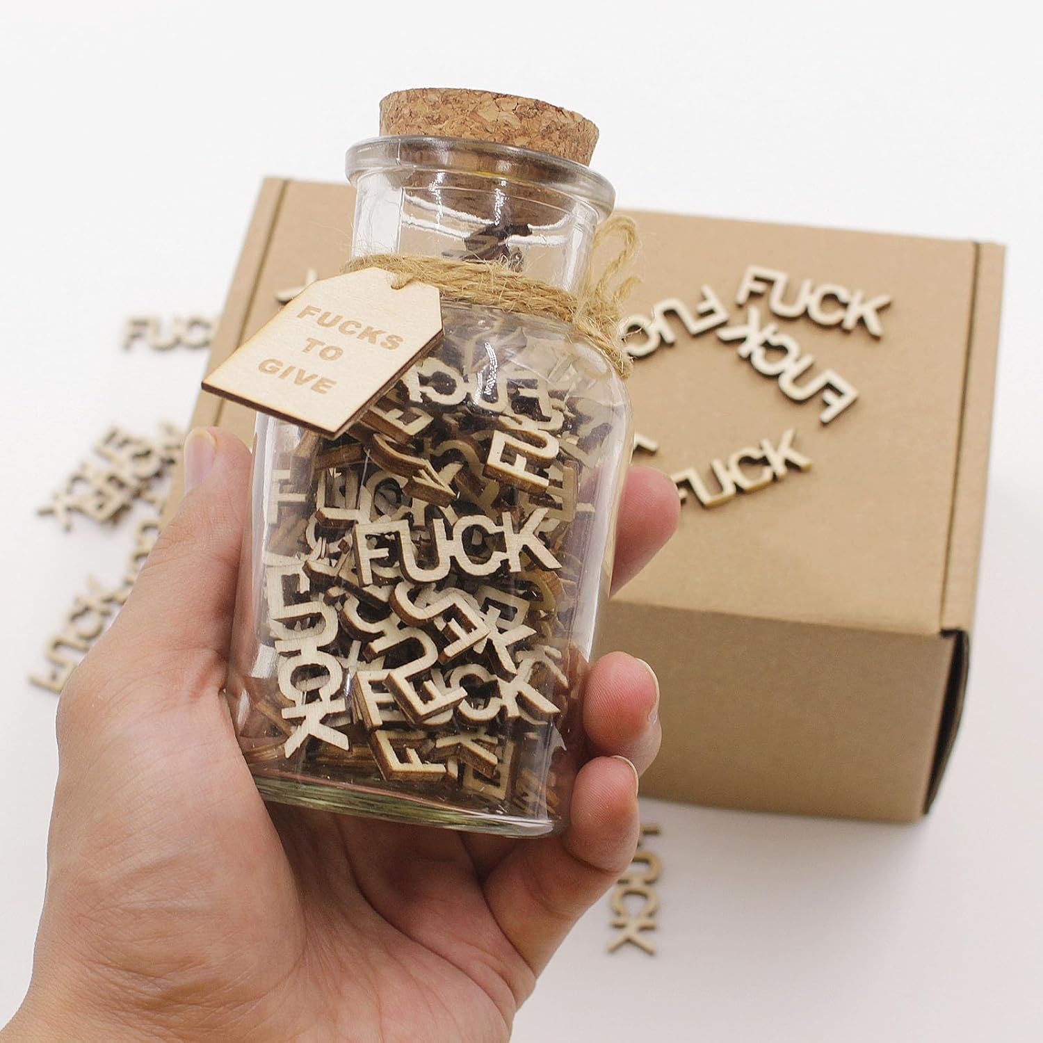 fuck-jar-5oz-gift-jar-fucks-to-give-fuck-wooden-cutout-letter-piece-bad-mood-vent-spoof-birthday-day-holiday-thanksgiving-christmas-gifts-to-friend-gag-funny-gift