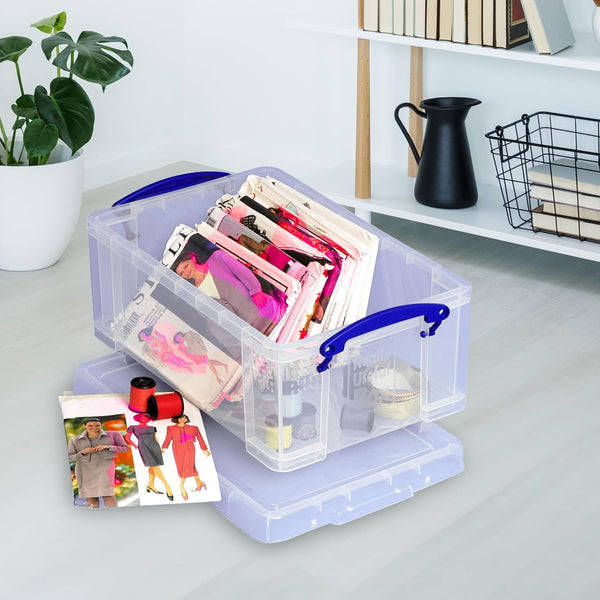 9L Stackable Plastic Storage Containers, Clear, 2-Pack4