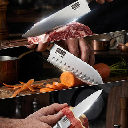 Kitchen Knife Set 3 Pieces, Ultra Sharp Japanese Knife Set Gift Box | High Carbon Stainless Steel Chef Knife Set with Pakkawood Handle, Knives Set for Kitchen & Home Cooking, Dishwasher Safe7