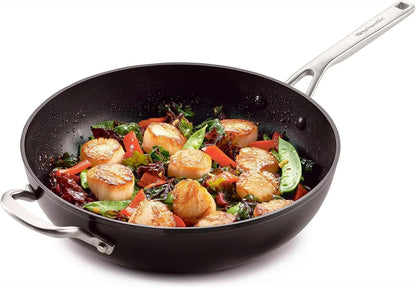 Kitchenaid Hard-Anodized Induction Nonstick Stir Fry Pan/Wok with Helper Handle, 12.25-Inch, Matte Black7