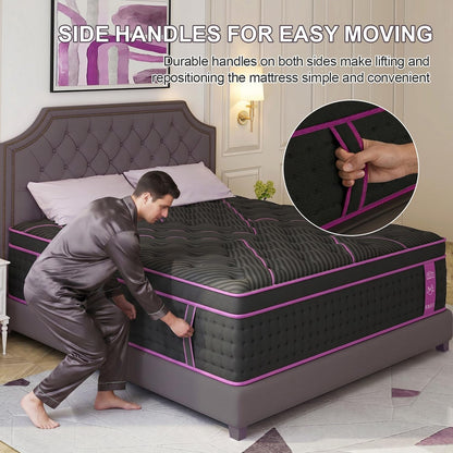 14 Inch Queen Mattress Hybrid, Cooling Gel Infused for Pressure Relief & Motion Isolation, Breathable Cover, Certipur-Us Certified7