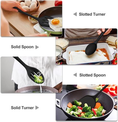 Silicone Cooking Utensils, 4 PCS Silicone Kitchen Utensils Set5