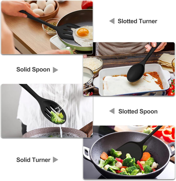 Silicone Cooking Utensils, 4 PCS Silicone Kitchen Utensils Set5
