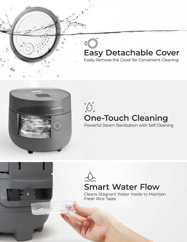 CUCKOO Micom Fuzzy Logic Rice Cooker, 12-Cup Cooked, Gray, CR-0675FG | 6-Cup Uncooked Capacity, Nonstick Inner Pot, 10 Cooking Modes, Quick White Rice in 28-36 Minutes, Auto Clean7