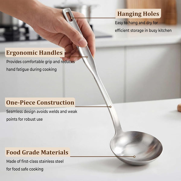 Stainless Steel Cooking Utensils Set, 7 Pcs Metal Kitchen Utensils3