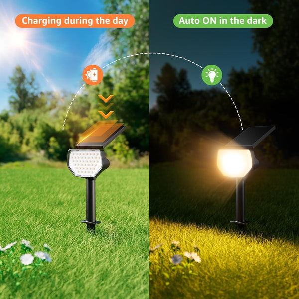 Solar Decorative Spot Lights 2 Pack, Cool White Accent Landscape Lighting5