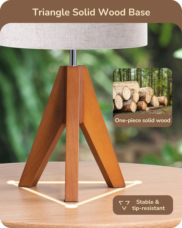 Tripod Table Lamp, Small Cute Bedside Lamp, 14.2 Inch, E26 Base2