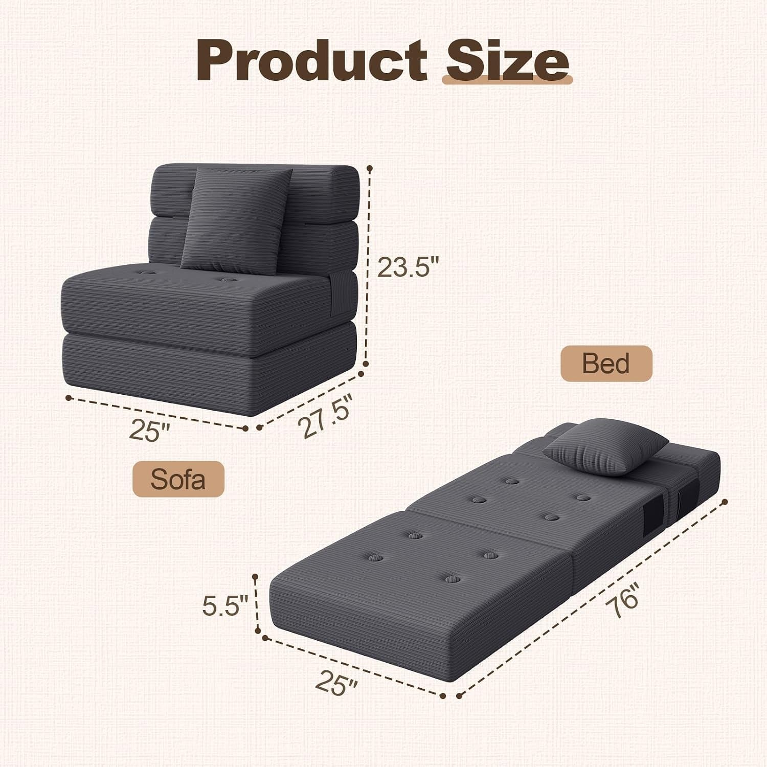 folding-sofa-bed-one-piece-high-density-foam-sleeper-chair-grey-single