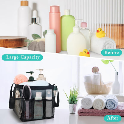 Mesh Shower Caddy Portable - 9 Pockets, Shower Bag for Dorm Room Camping6