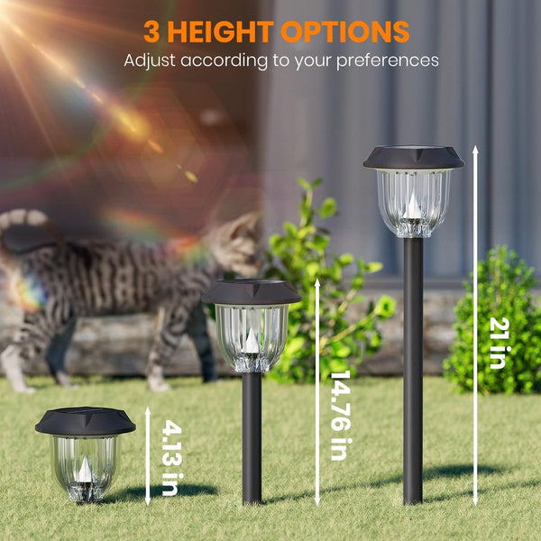 Solar Yard Lights, 4 Pack, 7 Colors, Multicolor, IP653