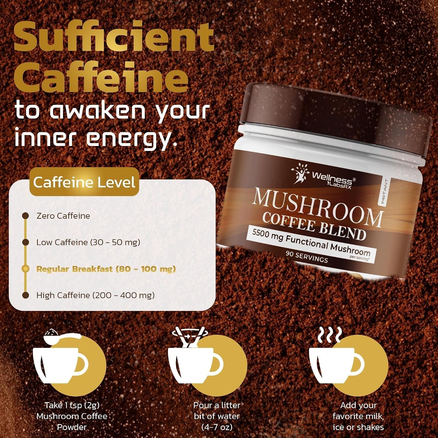 organic-mushroom-coffee-instant-7-superfood-mushroom-blend-90-servings-lions-mane-chaga-reishi-cordyceps-maitake-shiitake-turkey-tail-colombian-roast-keto-coffee-smooth-taste-1-pack