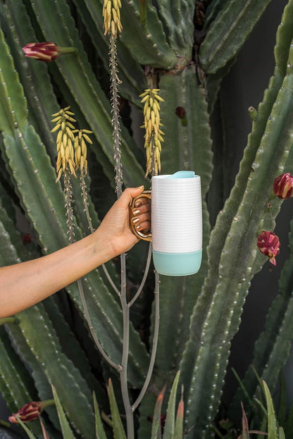 Jane 18Oz Ceramic Travel Mug with Handle, Splash-Resistant Slider Lid and Built-In Coaster, Perfect for Coffee and Tea, BPA Free, Dishwasher Safe, Holiday Gift Her Him, Yucca | Splash-Resistant Ceramic Coffee Tumbler with Handle and Silicone Base. Bpa-Free, Great for Hot Drinks, Tea, and Gifting.7