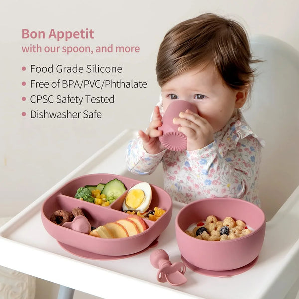Silicone Baby Spoons Self Feeding 6+ Months, Infant Utensils, 3 Pack | First Stage Spoons, Baby Led Weaning Supplies, Feeding Eating Essentials, Starting Solid Food Must Haves, Toddler Spoons5