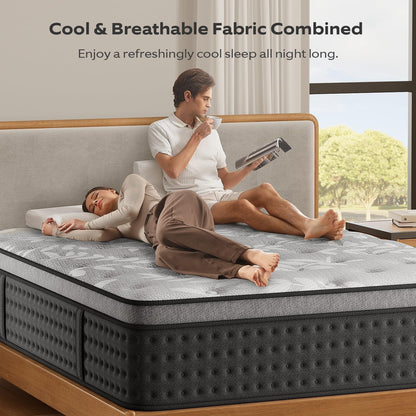 Queen Size Mattress 10 Inch, Cooling Pain Relief Hybrid Mattresses6
