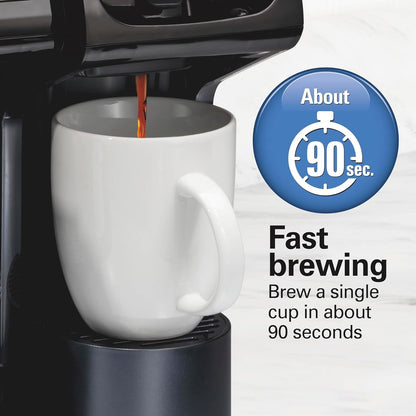 Flexbrew Trio 2-Way Coffee Maker, Compatible with K-Cup Pods or Grounds, Combo, Single Serve & Full 12C Pot, Black - Fast Brewing (49902)3