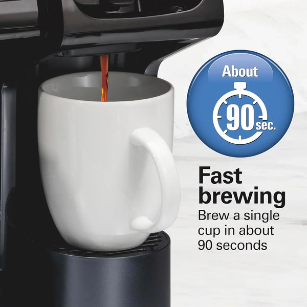 Flexbrew Trio 2-Way Coffee Maker, Compatible with K-Cup Pods or Grounds, Combo, Single Serve & Full 12C Pot, Black - Fast Brewing (49902)3