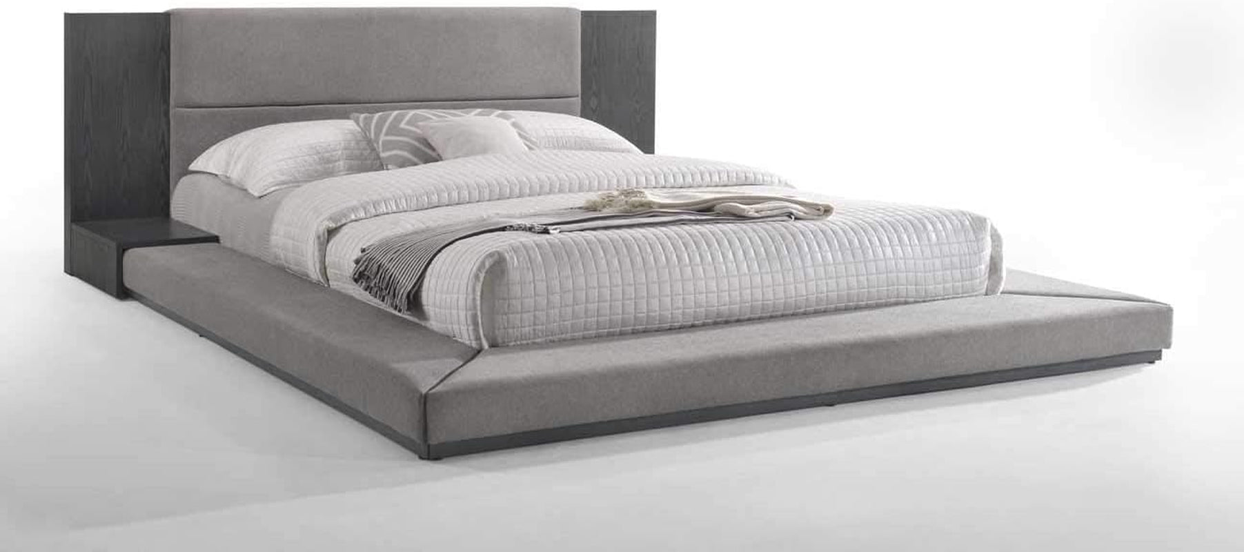 eastern-king-platform-bed-102x96-in-polyester-upholstered-gray-wash-veneer-finish-built-in-nightstands-slatted-frame-modern-bedroom-furniture