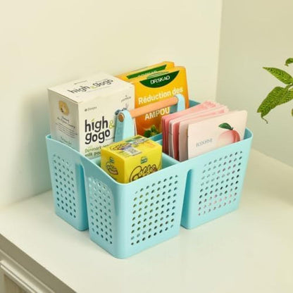 Portable Shower Caddy Basket with 3 Compartments and Handle, Pink8
