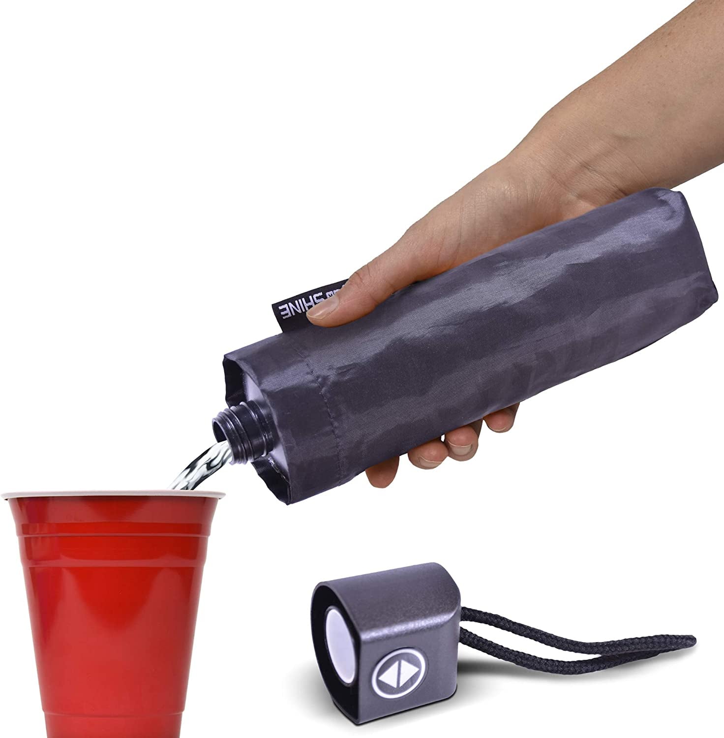 rain-or-shine-umbrella-flask-2-pack-24-oz-total-hidden-alcohol-travel-flasks-secret-liquor-containers-for-theme-parks-cruises-and-sports-events-includes-funnel-spout