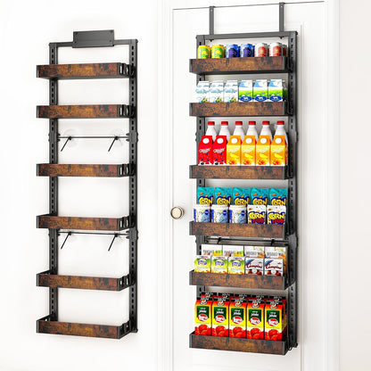 6-Tier over the Door Pantry Organizer, Adjustable Basket Spice Rack1