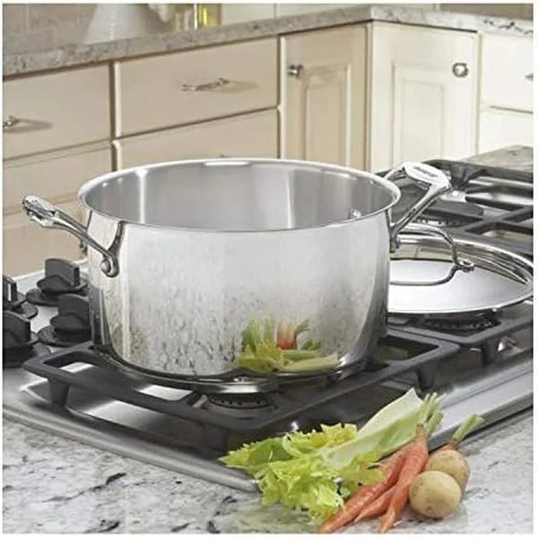 744-24 Chef'S Classic Stainless Stockpot with Cover, 6-Quart,Silver2
