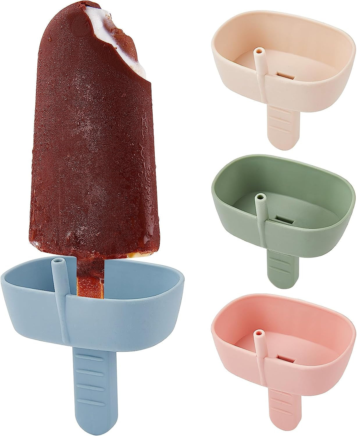 4pack-drip-free-silicone-popsicle-holders-popsicle-holder-with-straw-with-2-slots-fit-standard-wide-sized-sticks-drip-free-popsicle-stick-holder-popsicle-drip-catcher