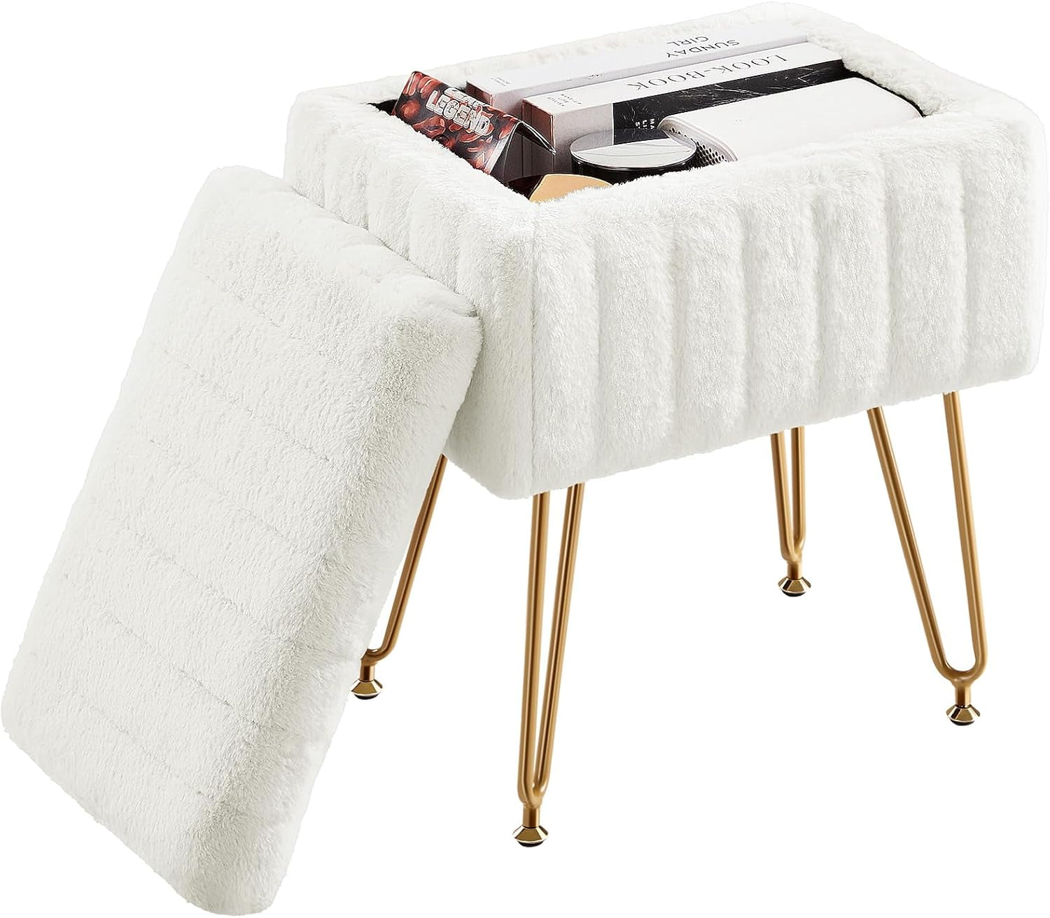 vanity-stool-chair-ottoman-with-storage-makeup-cute-soft-small-footstool-modern-style-faux-fur-seat-with-4-metal-legs-adjustable-feet-for-dressing-living-room-bedroom-dorm