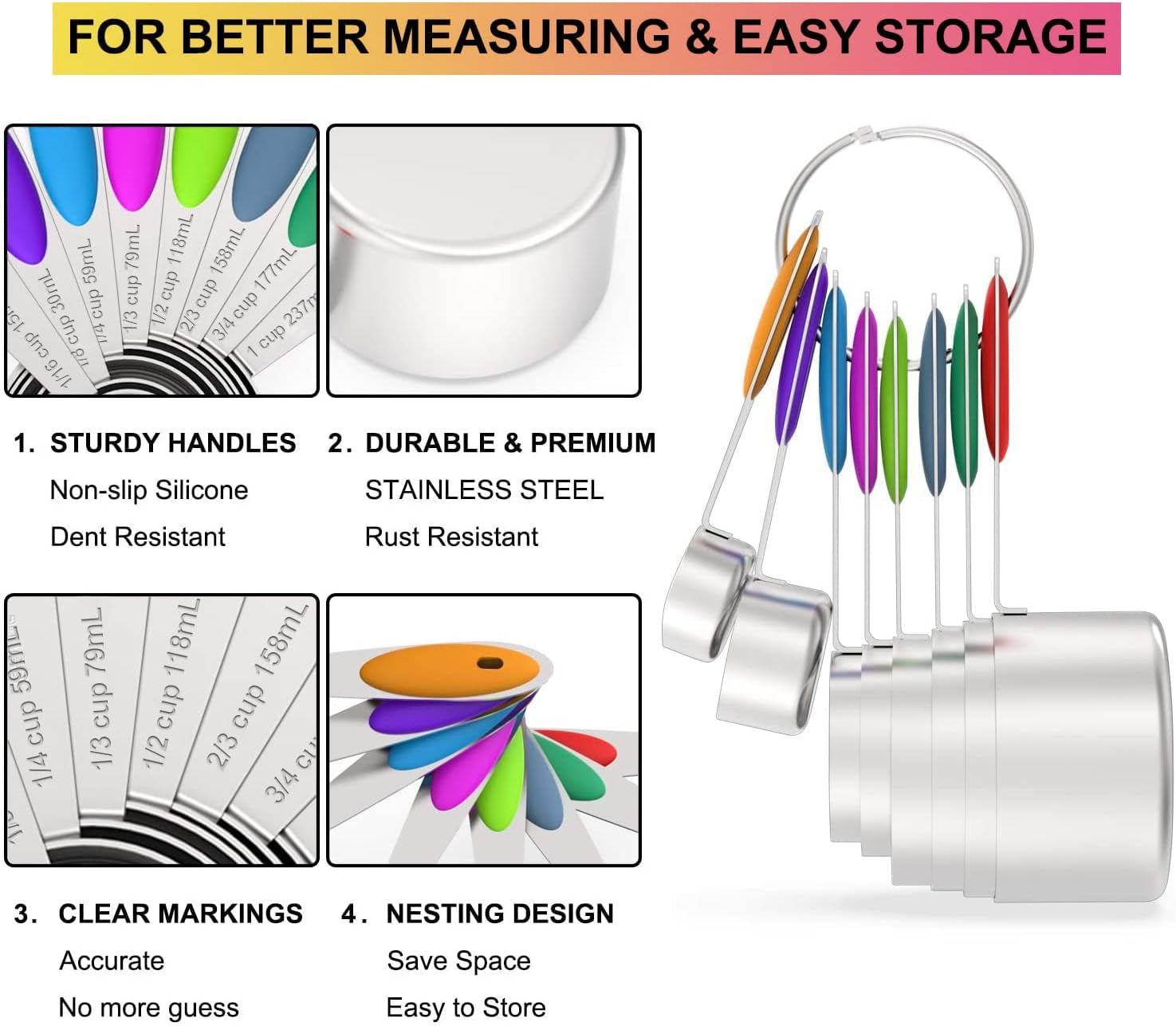 stainless-measuring-cups-and-spoons-set-with-silicone-handle-16pcs
