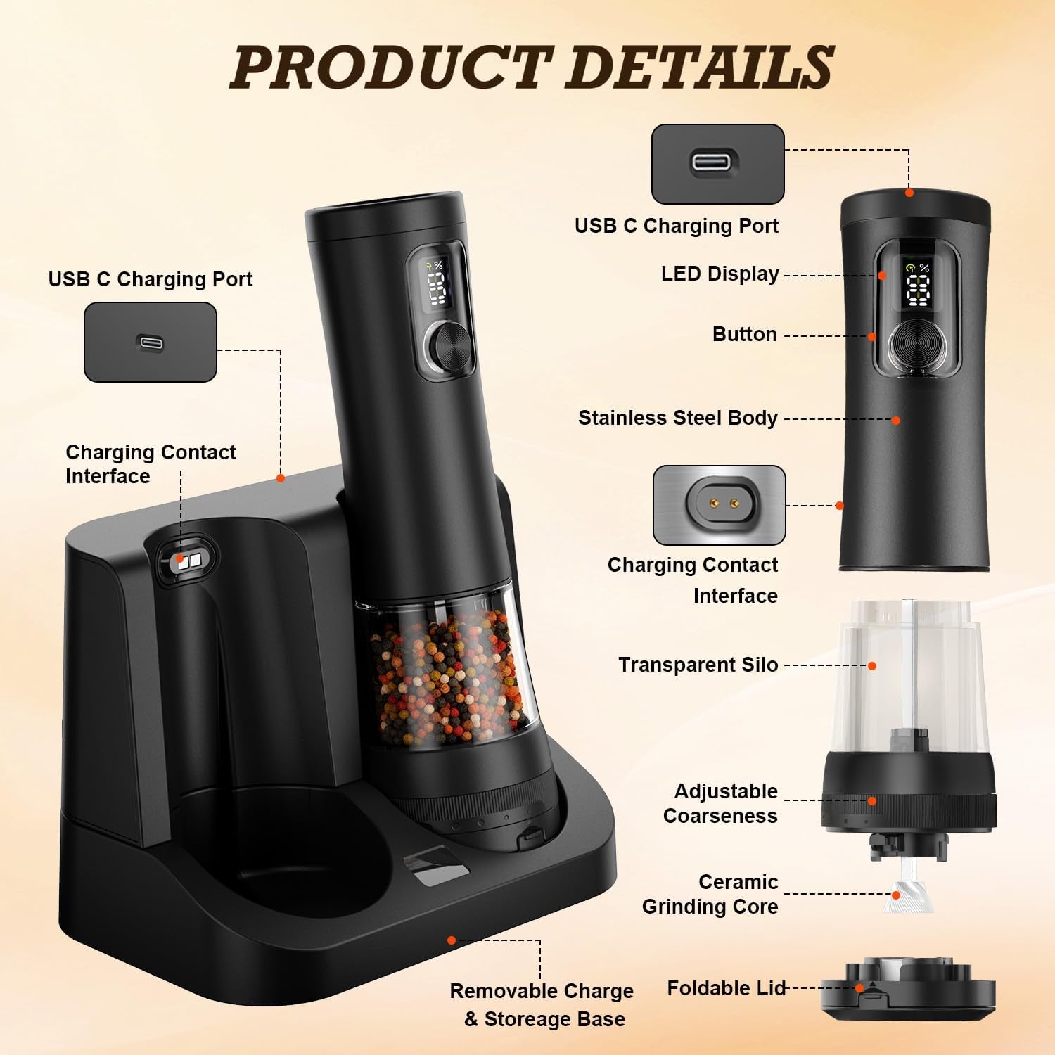 electric-salt-and-pepper-grinder-set-automatic-refillable-salt-and-pepper-shakers-2-speed-setting-with-led-light-and-5-adjustable-coarseness-practical-and-convenient-kitchen-gadgets-all-black
