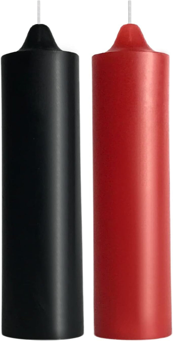 Low Temperature Candles, Wax Play Candles, Romantic Dripping Candle for Valentines, Couples, Weddings, Home Decor-2Pack, Black and Red1