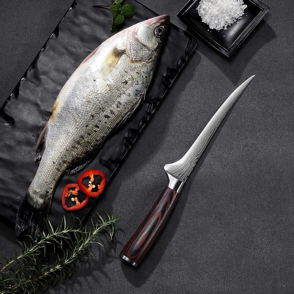 Fillet Knife,7 Inch Boning Knife, Sharp Fish Knife9