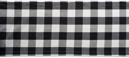 Buffalo Check Collection, Classic Farmhouse Table Runner, 14X108, Black & White3