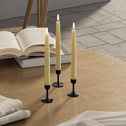 Flameless Taper Candles Led Battery Operated Remote Timer Ivory5
