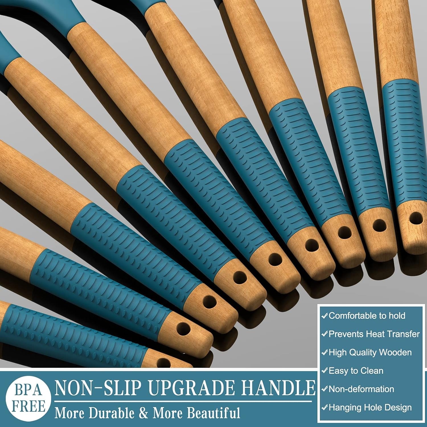 33-pcs-silicone-kitchen-utensils-set-heat-resistant-cooking-utensils-set-with-holder-wooden-handle-kitchen-gadgets-tools-spatula-for-nonstick-cookware