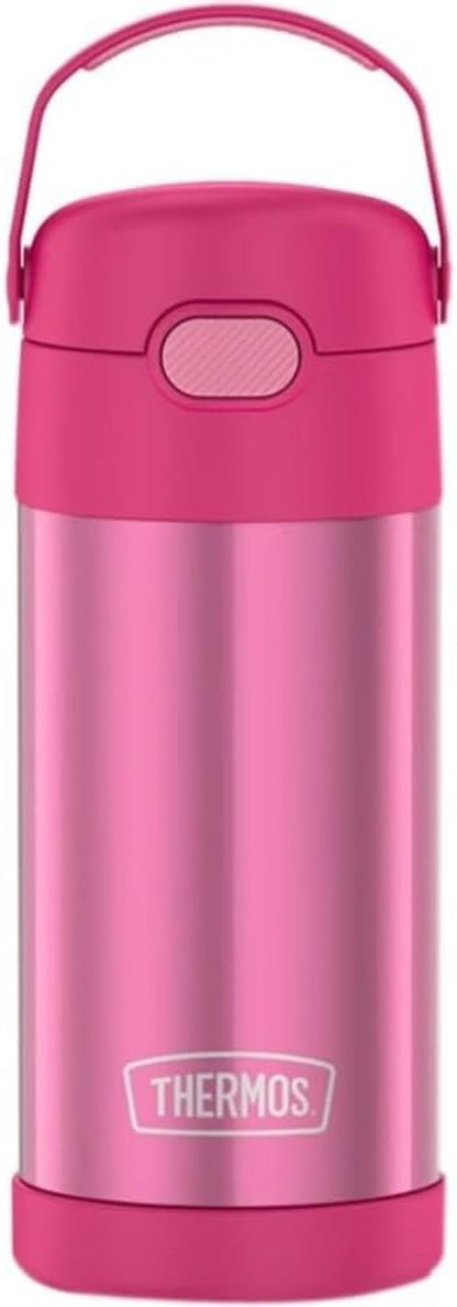 FUNTAINER Water Bottle with Straw, 12Oz, Pink2