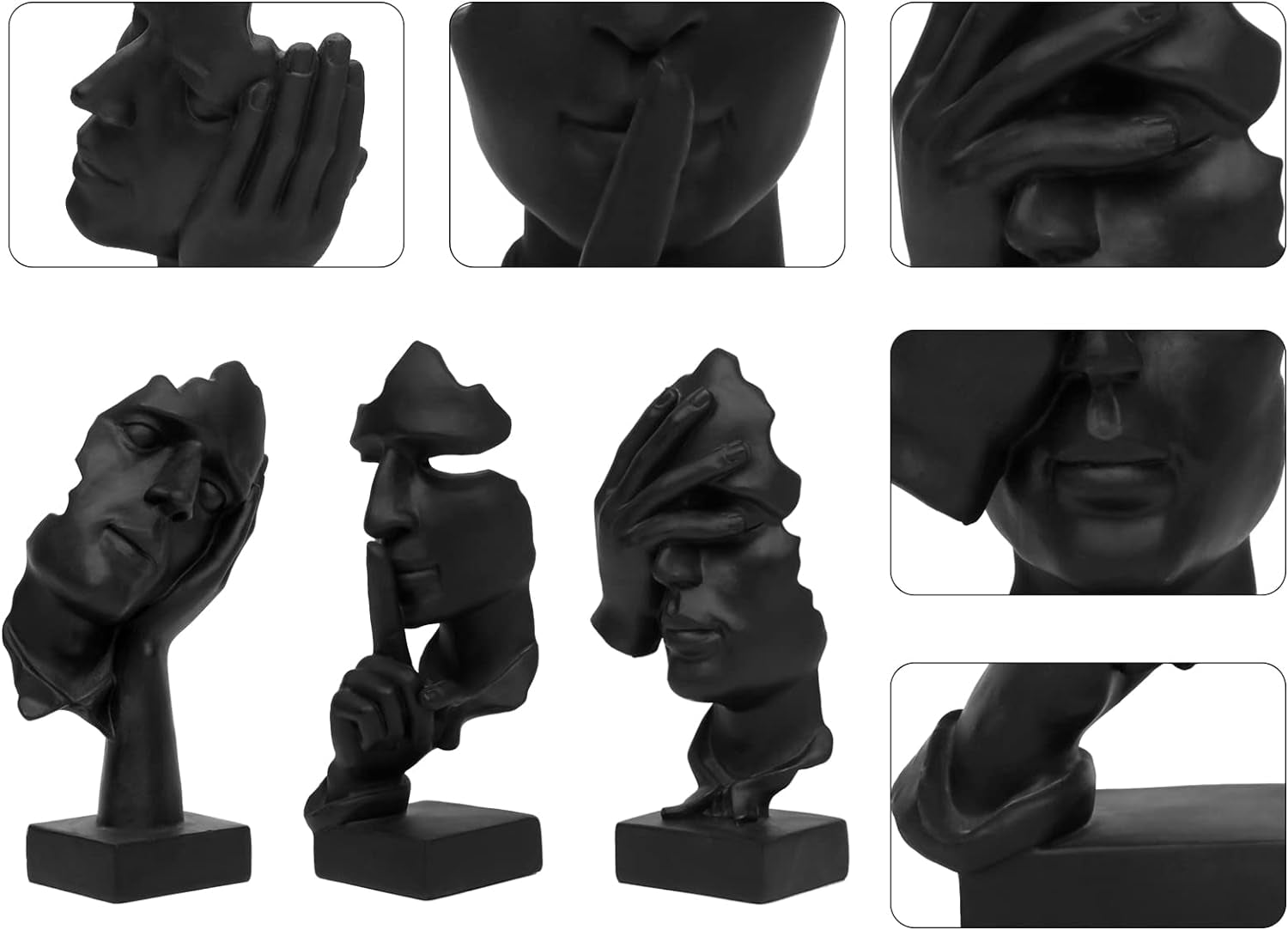prosfalt-3-pcs-thinker-statue-silence-is-gold-abstract-art-figurine-no-hear-no-see-no-speak-modern-home-resin-sculptures-decorative-objects-decor-for-home-office-bookshelf-desktopblack-a-41