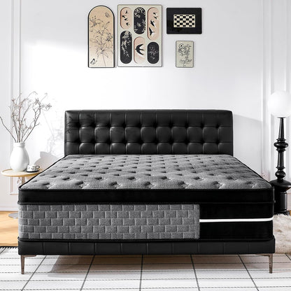 Queen Size Mattress 12 Inch, Hybrid Mattress in a Box, Individually Pocket Springs, Medium Firm Feel for Pressure Relief, Breathable Comfort, Certipur-Us Certified1