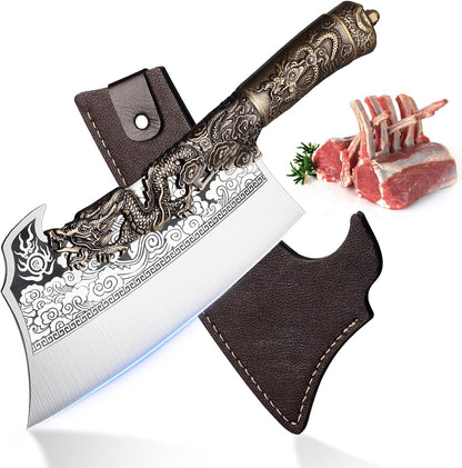 Heavey Duty Cleaver Knife - Dragon Butcher Cleaver1