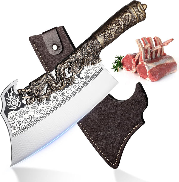 Heavey Duty Cleaver Knife - Dragon Butcher Cleaver1