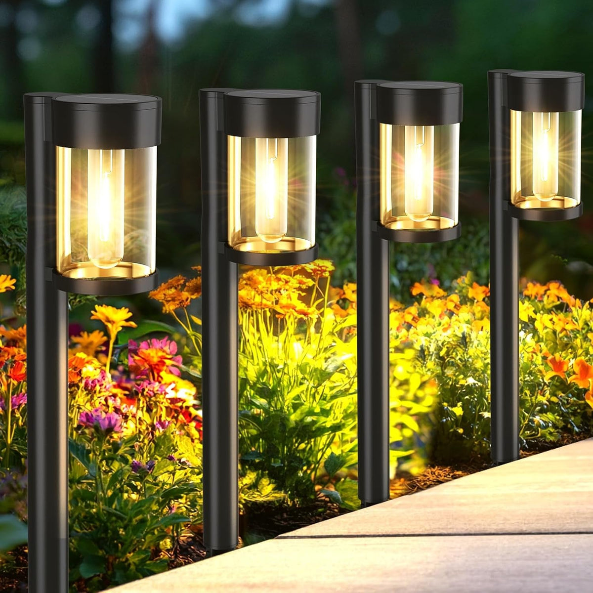 solar-pathway-lights-outdoor-10-pack-metal-glass-solar-lights-outdoor-waterproof-landscape-path-lights-for-yard-walkway-garden-decor-warm-white