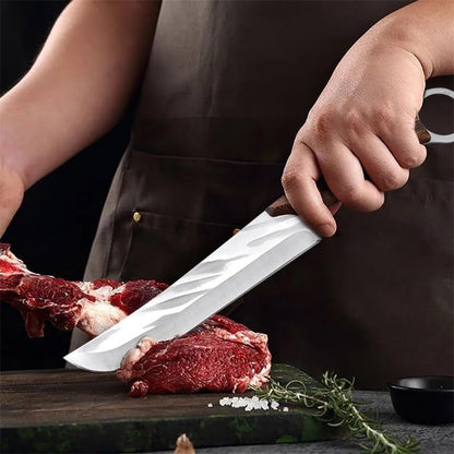 Meat Cleaver,Cleaver Knife Butcher Knife Utility Boning Knife 5Cr15Mov Stainless Steel Outdoor Tool Chef Knife Meat Cleaver Sharp Slicing Knife (Color : Knife), LAMAJIGA58445