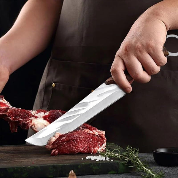 Meat Cleaver,Cleaver Knife Butcher Knife Utility Boning Knife 5Cr15Mov Stainless Steel Outdoor Tool Chef Knife Meat Cleaver Sharp Slicing Knife (Color : Knife), LAMAJIGA58445