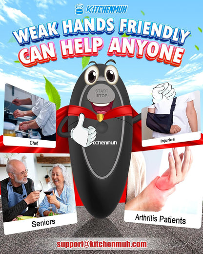 One Touch Electric Can Opener Fits All Can Sizes for Seniors with Arthritis, Battery Operated Can Opener with Smooth Edge, Food Safe Kitchen Gadgets Automatic Can Opener for Kitchen7