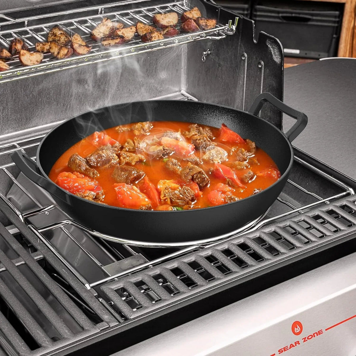 cast-iron-wok-for-weber-gourmet-bbq-system-universal-nonstick-stir-fry-pan-for-multiple-cooktops-including-induction-gas-stove-range-oven-campfire