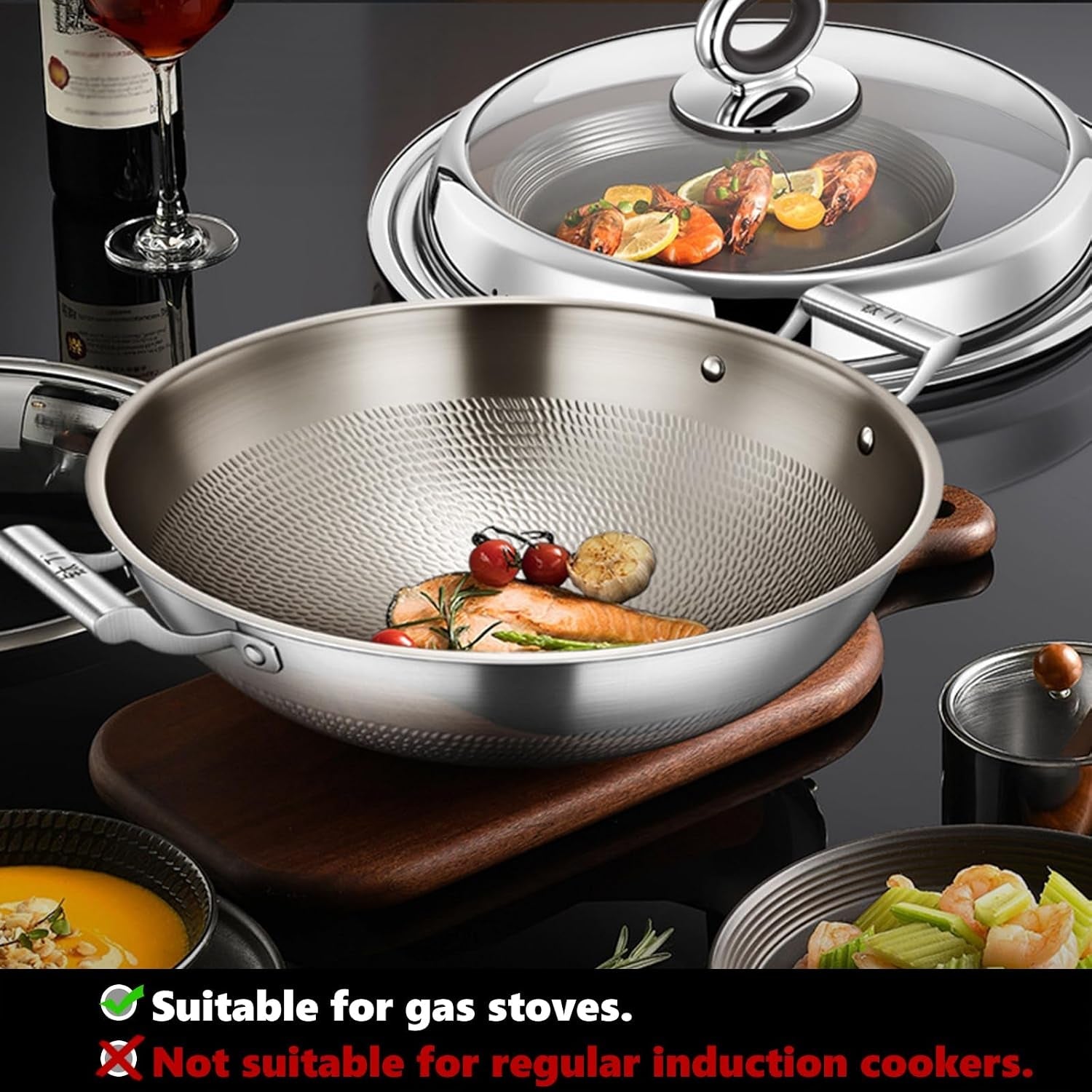 titanium-wok-titanium-pans-for-cooking-hammered-pan-pro-cookware-round-bottom-double-handles-pfas-pfoa-ptfe-free-non-stick-ultra-durable-scratch-resistant-even-heating-with-lid-17-72in