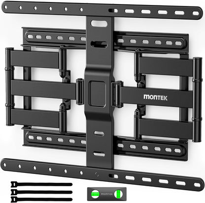 1.1-Inch Ultra Slim Full Motion TV Wall Mount for 43-90 Inch Tvs | Low-Profile Mount Holds 132 Lb at Full 16.5 in Extension; ±60° Swivel, Preassembled, Max VESA 600X400 Mm, 16/18 in Wood Studs1